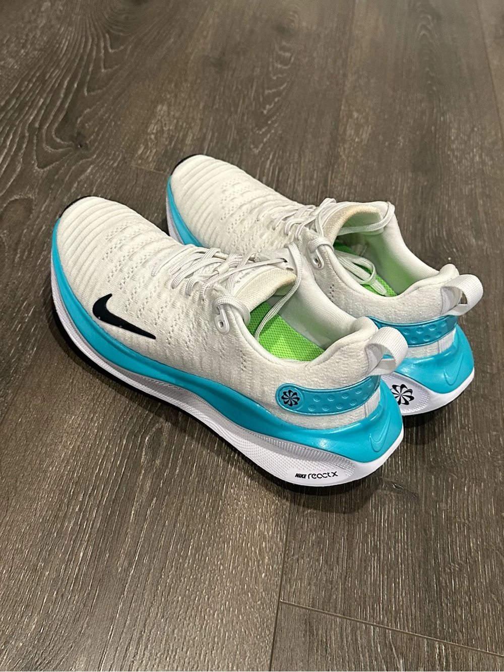 Nike React X Women's White & Teal Athletic Running Shoes Size 10